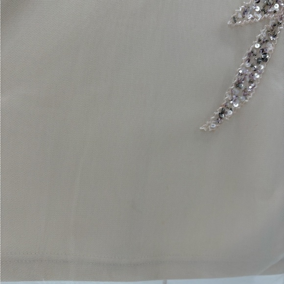adrianna papell Embellished Mesh Sequin Cocktail wedding Formal Gown dress 2 NWT - Picture 10 of 16